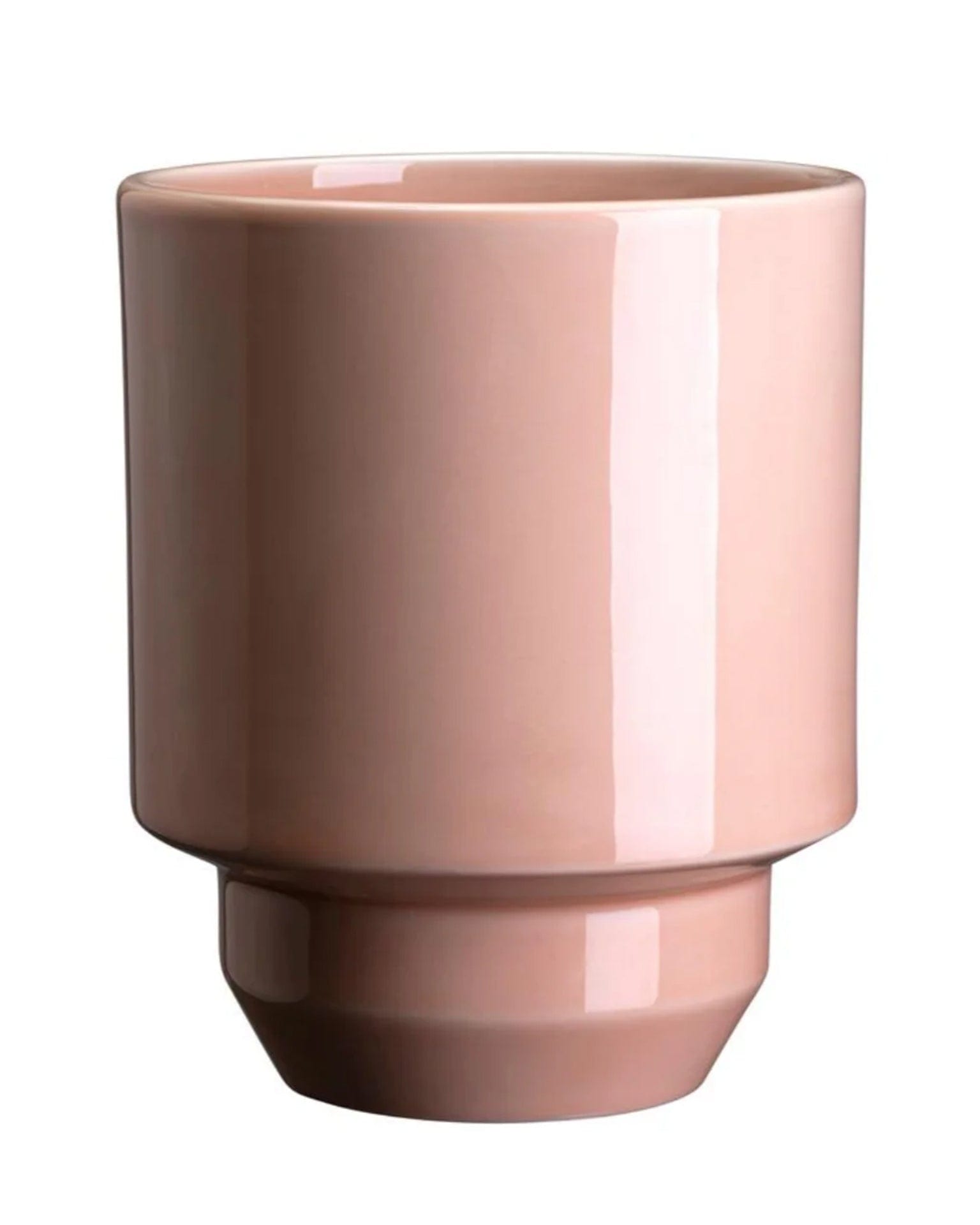 Hoff Glazed 7.1 inch Pot in Quartz Rose