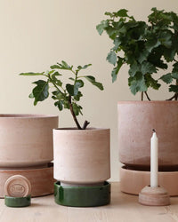 Bergs Potter Home Hoff Raw Candleholder in Rosa