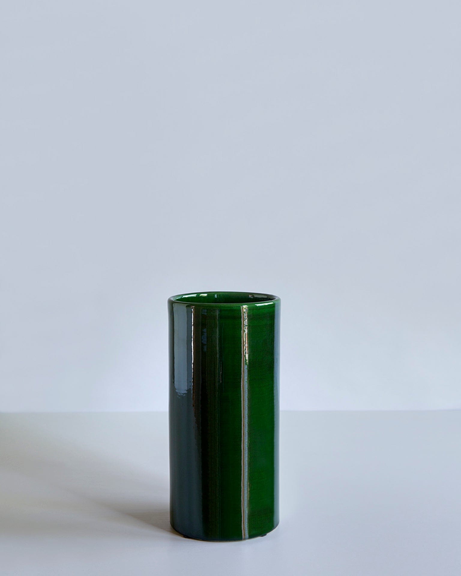 Romeo Glazed Vase in Emerald Green