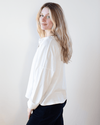 ASKK NY Clothing Oversized Henley in Ivory