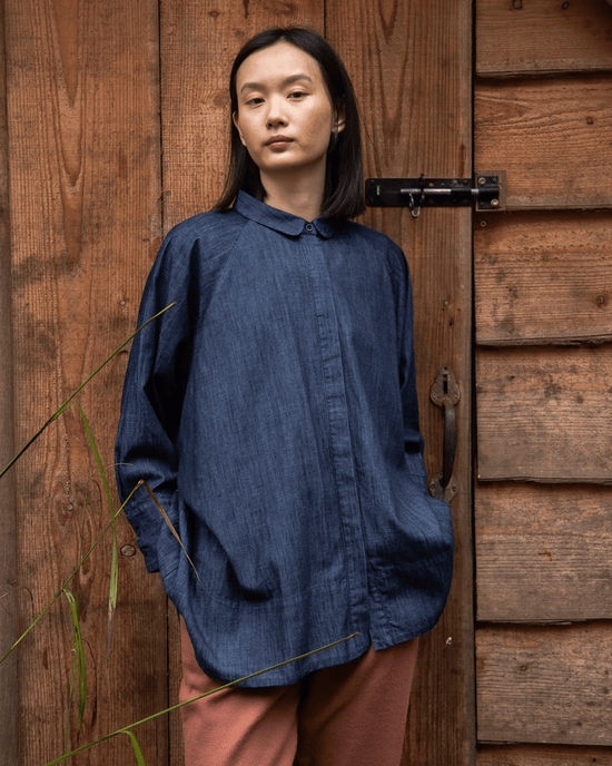 Beaumont Organic Clothing Adella-Leigh Top in Indigo