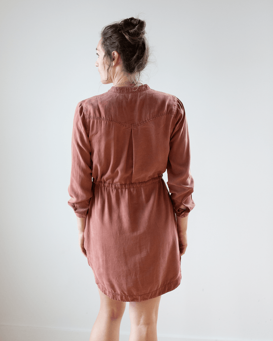 Bella Dahl Flap Pocket Shirt Dress in Baked Terracotta 