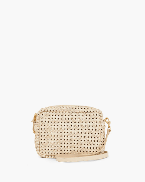 Clare V. Rattan Petit Simple Tote in Cream - Bliss Boutiques