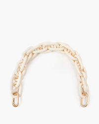 Clare V. Shortie Strap in Cream Resin 