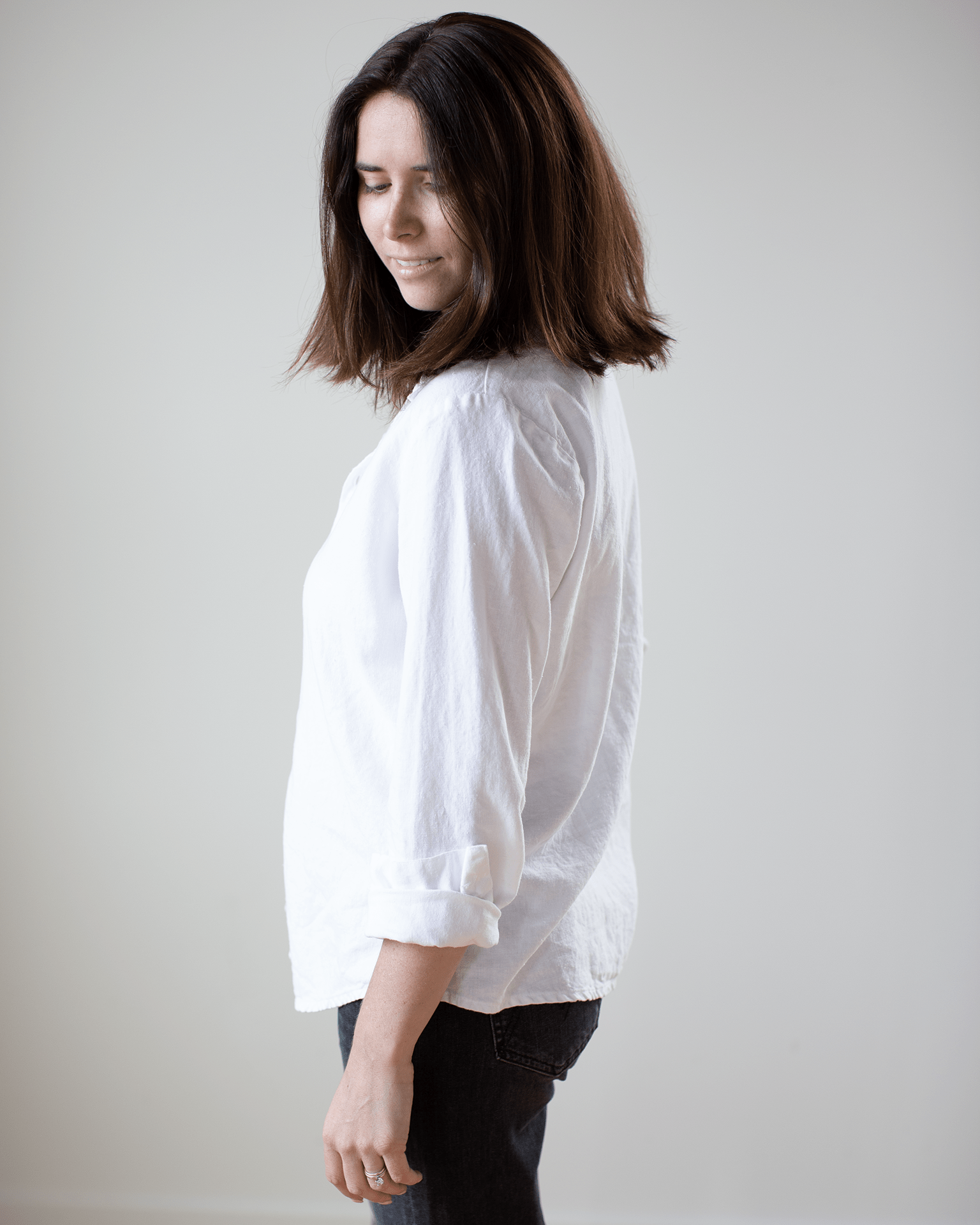 Romy Blouse in White Hemp Blend