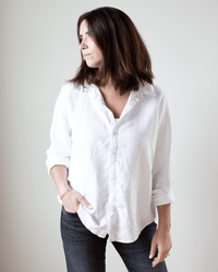 CP Shades Clothing Romy Blouse in White Hemp Blend