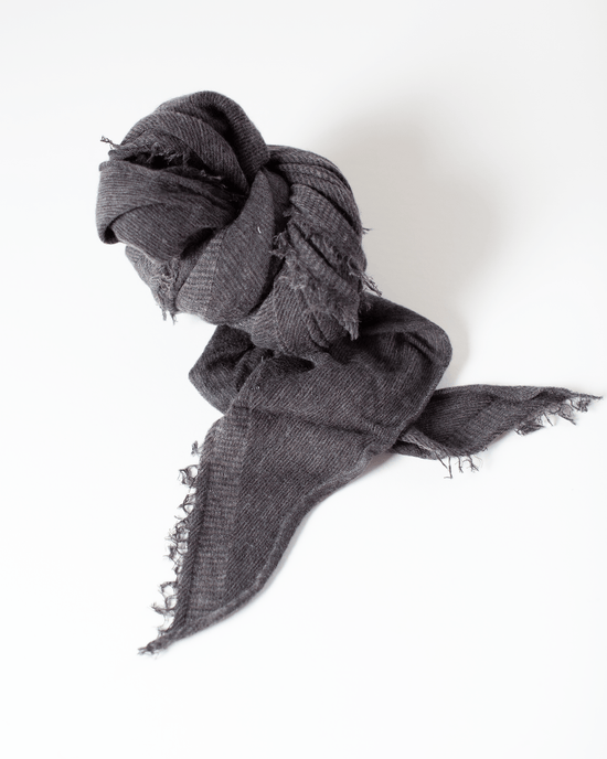 Grisal Accessories Brown Top X Charcoal Love Cashmere Scarf in Brown Top X Charcoal