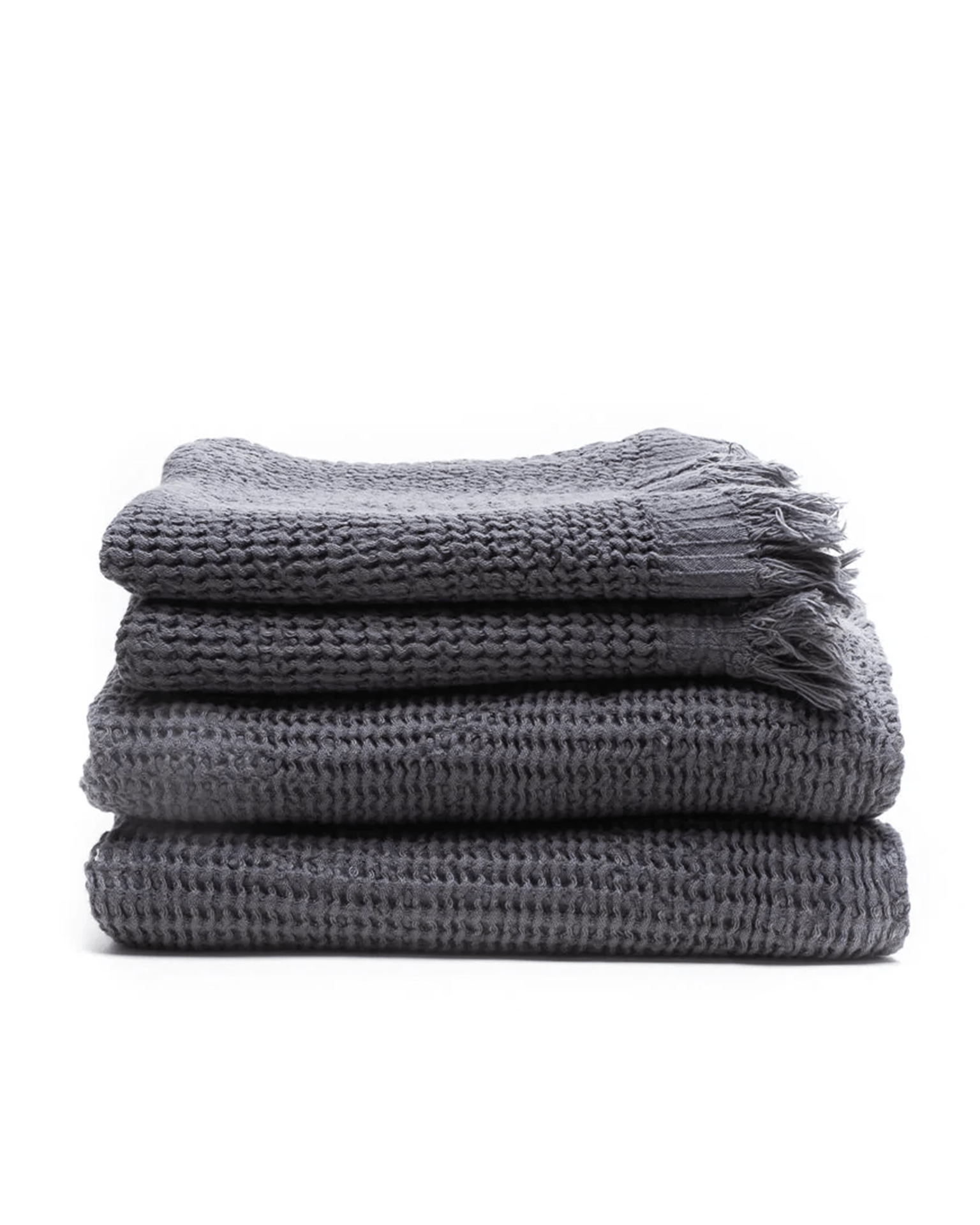 Ella Waffle Towel in Anthracite