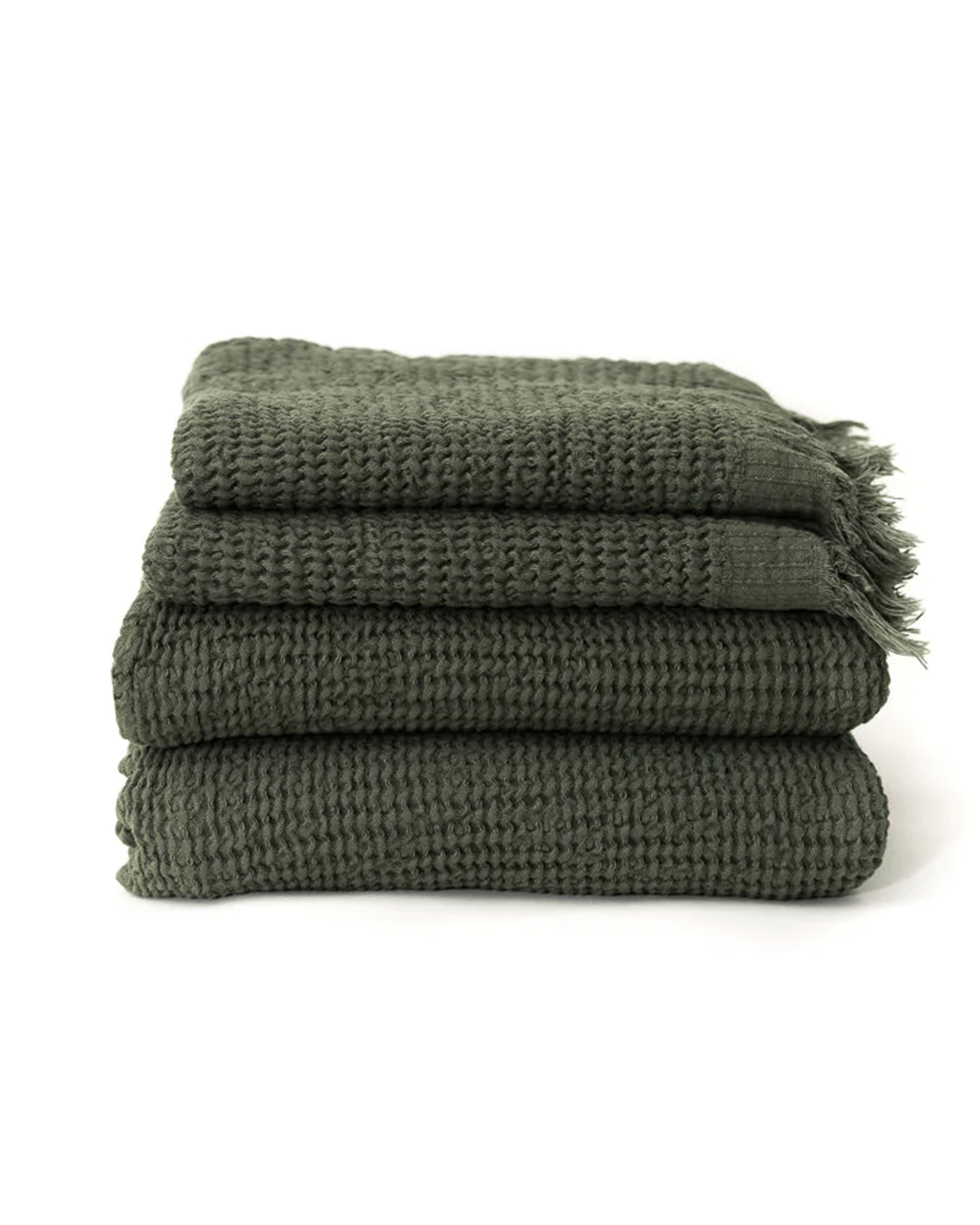 Green waffle towels hot sale