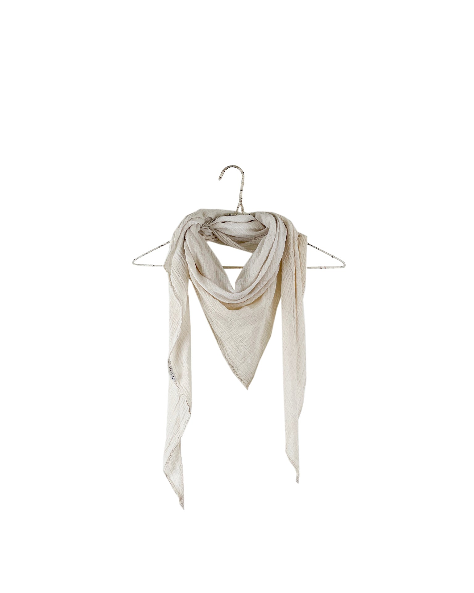 Gauze Triangle Scarf in Natural