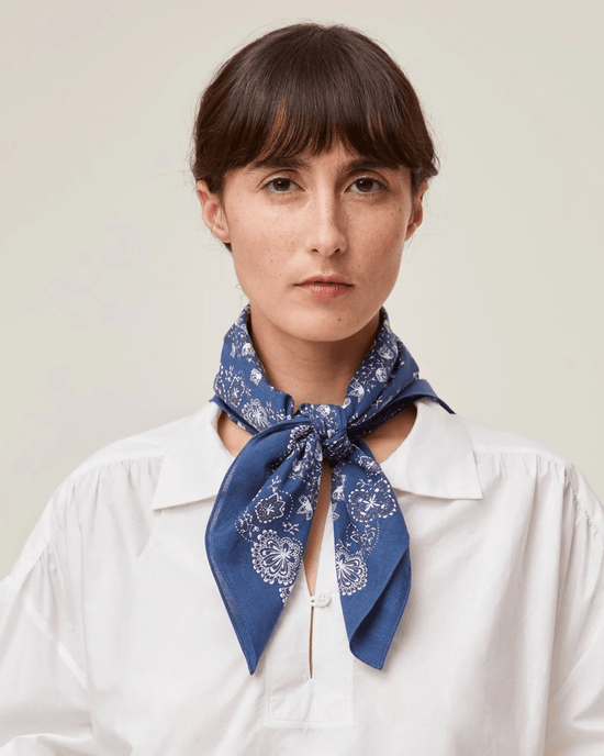 Mois Mont Accessories Navy Blue Bandana No 675 in Navy Blue