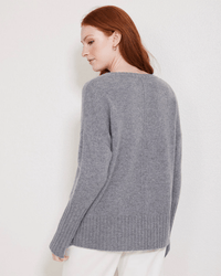 Not Monday Clothing Ella V Neck in Storm Grey