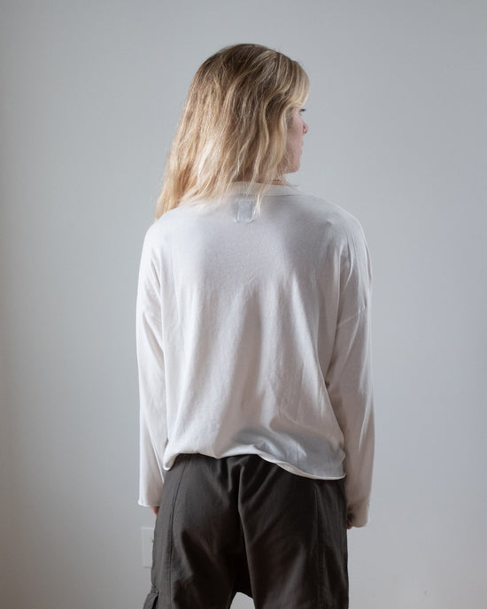 NSF Clothing Loffler L/S Crew Tee in Soft White