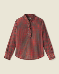 Trovata Birds of Paradis Clothing Breezy Blouse in Redford Plaid