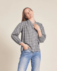 Trovata Birds of Paradis Lily Blouse in Tiburon Plaid 