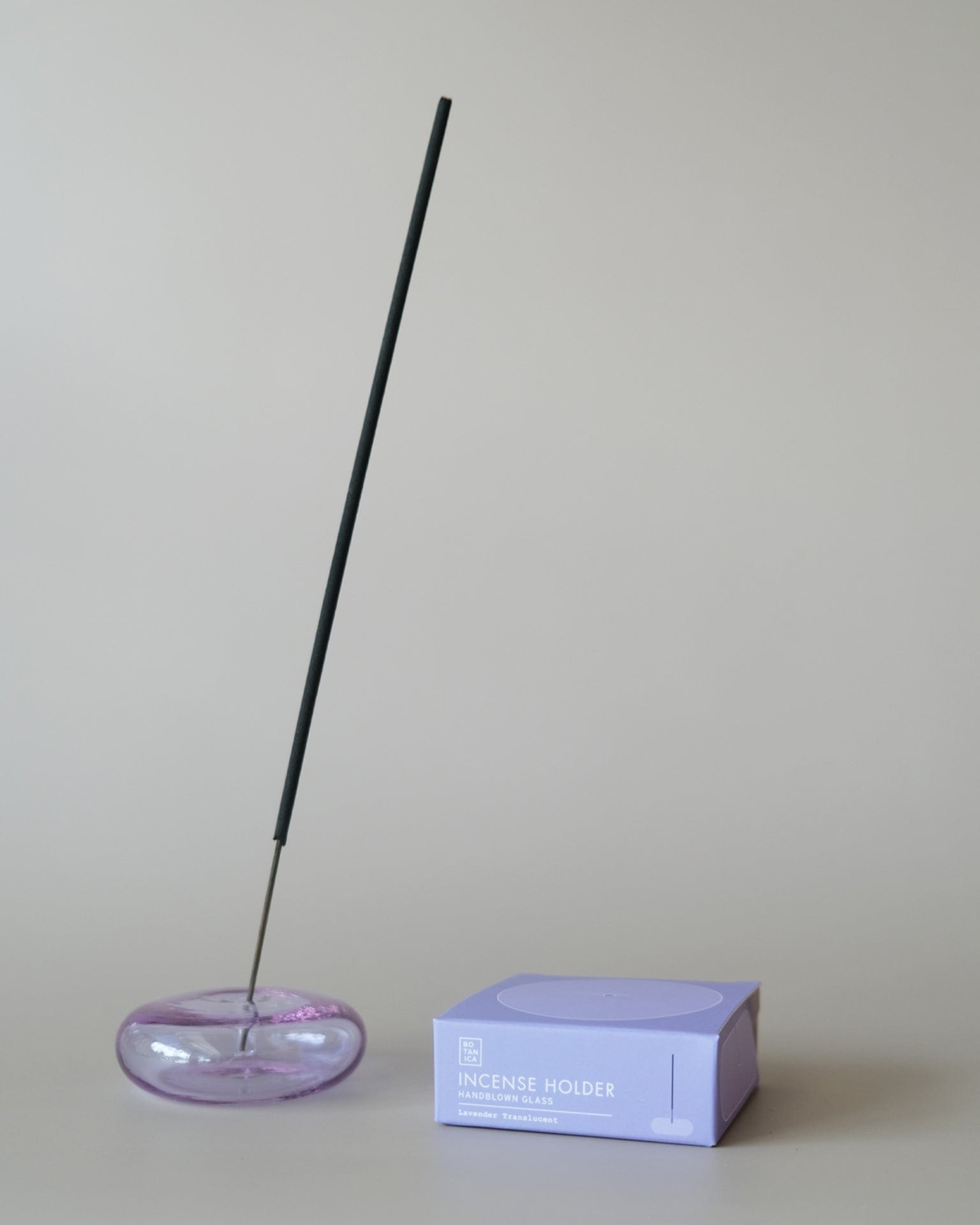 Bubble Glass Incense Holder - Lavender Glass