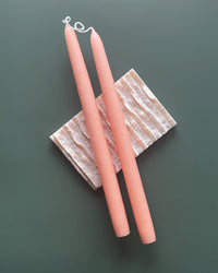 BOTANICA HOME Taper Candle Pair, Coral