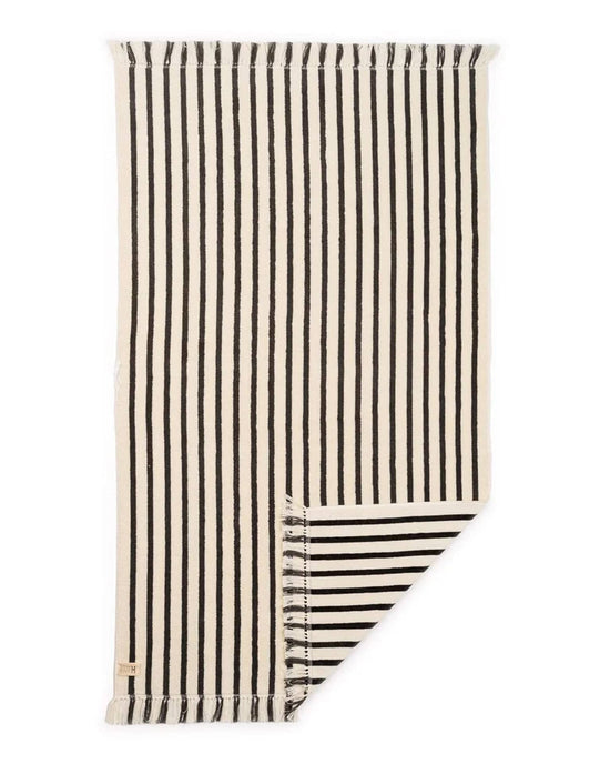 Business & Pleasure Co Home Beach Towel - Laurens Navy Stripe