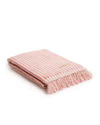 Business & Pleasure Co Home Beach Towel - Laurens Pink Stripe