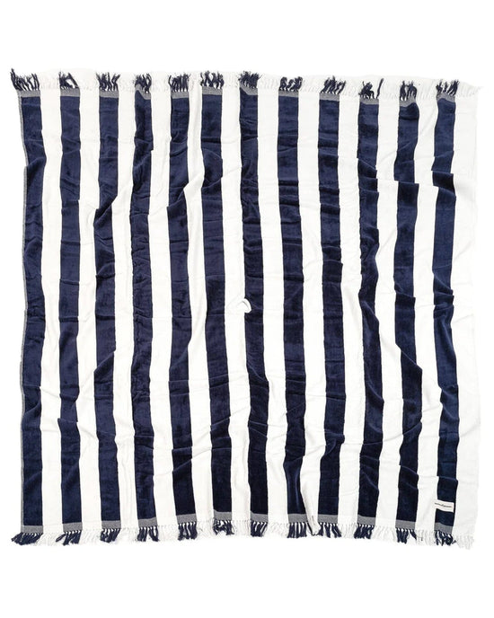 Business & Pleasure Co Home Holiday Beach Blanket - Navy Capri Stripe