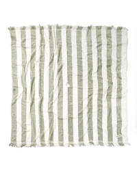 Business & Pleasure Co Home Holiday Beach Blanket - Sage Capri Stripe