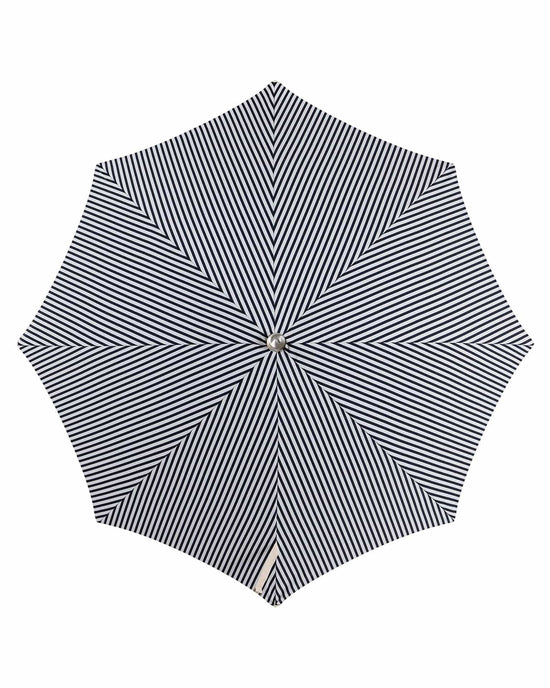 Business & Pleasure Co Home Premium Beach Umbrella - Laurens Navy Stripe