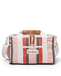 Business & Pleasure Co Home Premium Cooler Bag - Bistro Dusty Pink Stripe