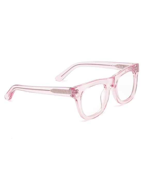 CADDIS Accessories D28 Reading Glasses in Polished Clear Pink