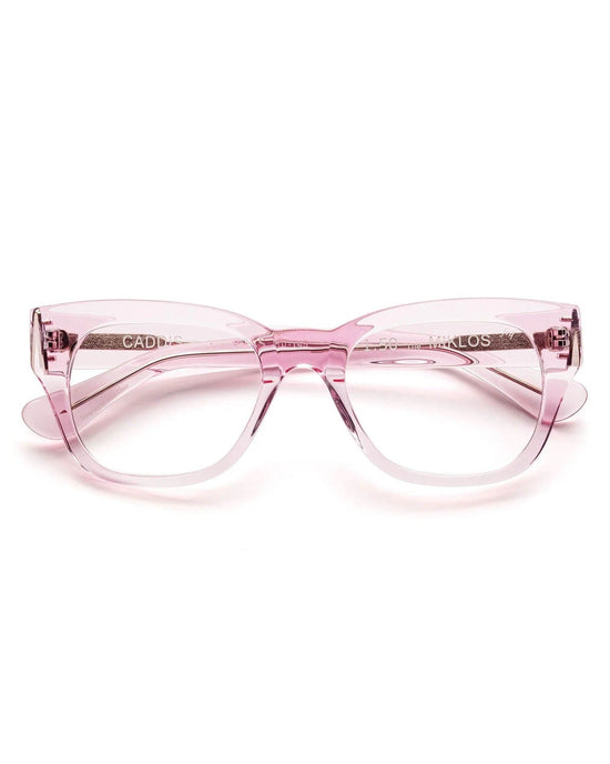 CADDIS Accessories Miklos Reading Glasses in Polished Clear Pink