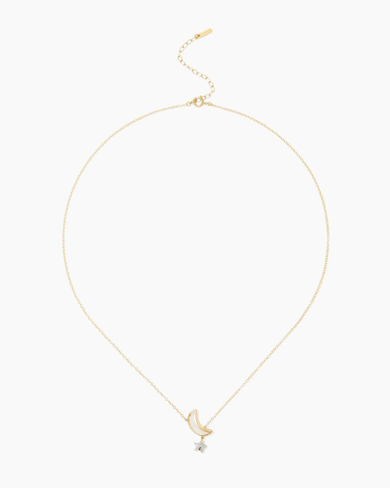 Chan Luu Moon & Star Necklace in Moonstone Mix 