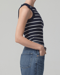 Citizens of Humanity Clothing Isabel Tank in Midnight Stripe