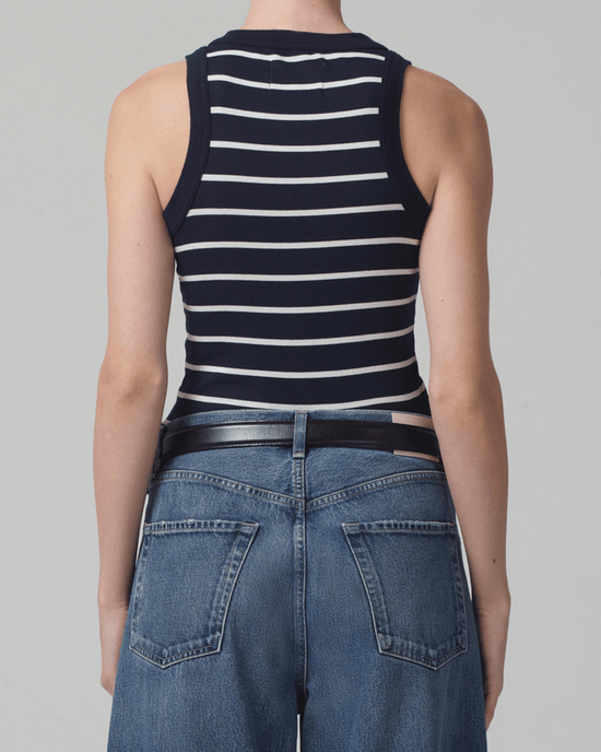 Citizens of Humanity Clothing Isabel Tank in Midnight Stripe