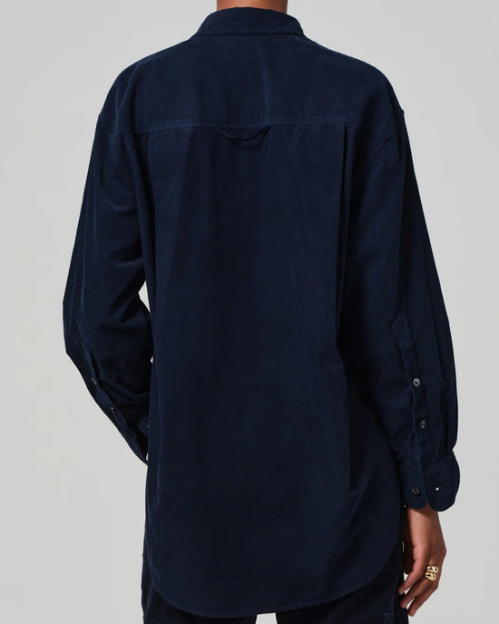 Citizens of Humanity Kayla Shirt in Navy Cord 