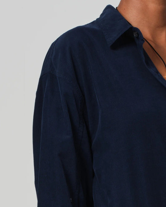 Citizens of Humanity Kayla Shirt in Navy Cord 