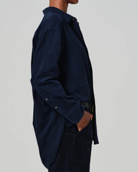 Citizens of Humanity Kayla Shirt in Navy Cord 