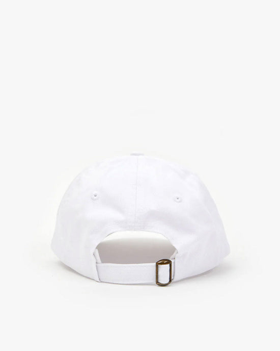 Clare V. Block Ciao Baseball Hat in White w/ Poppy 