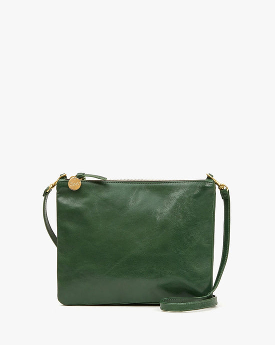 Clare V. Double Sac Bretelle in Evergreen Rustic 