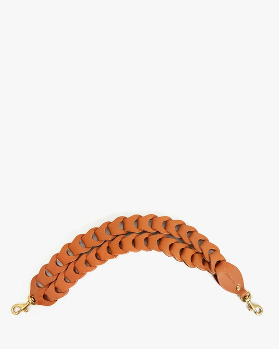 Clare V. Accessories Cuoio Double Veg Link Shoulder Strap in Cuoio