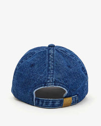 Clare V. Accessories Navy & Cream Emb Ciao Baseball Hat in Navy Denim & Cream