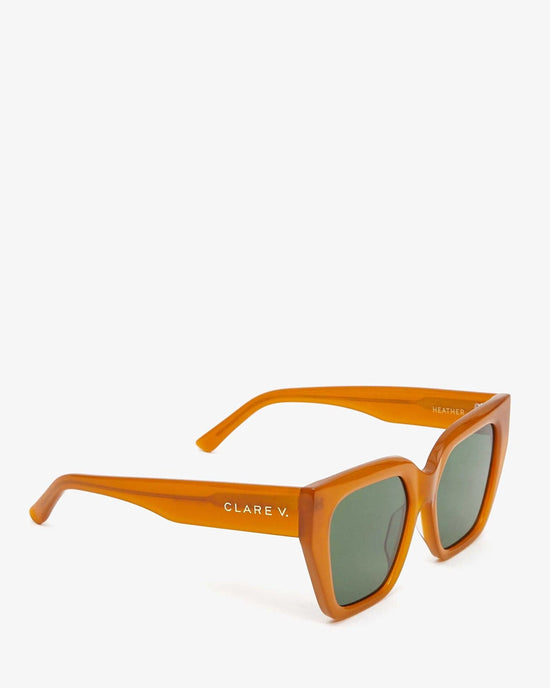 Clare V. Accessories Mustard Heather Sunglasses in Mustard