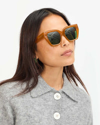 Clare V. Heather Sunglasses in Mustard 