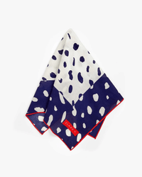 Clare V. Jaguar Bandana in Navy & Cream 