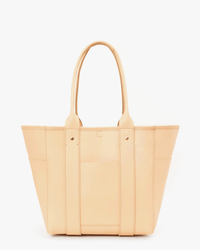 Clare V. Accessories Undyed Le Slim Box Tote in Coated Undyed Veg