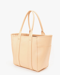 Clare V. Accessories Undyed Le Slim Box Tote in Coated Undyed Veg