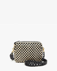 Clare V. Link Crossbody Strap in Black Veg 