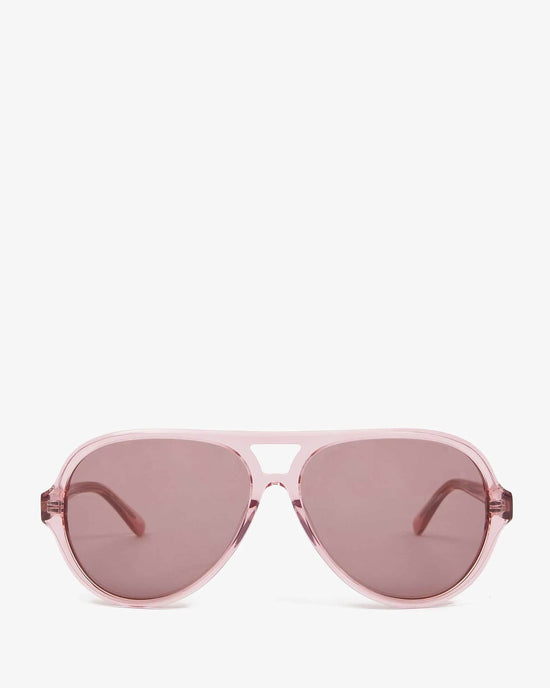 Clare V. Accessories Dark Rose Lizzie Sunglasses in Dark Rose