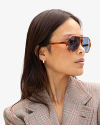 Clare V. Accessories Havana Tortoise Lizzie Sunglasses in Havana Tortoise