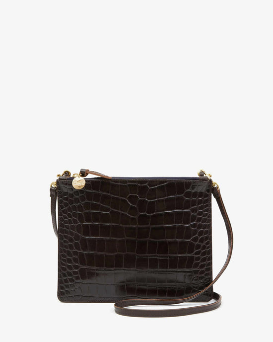 Clare V. Accessories Kalamata Margot Double Sac Bretelle in Kalamata Croco