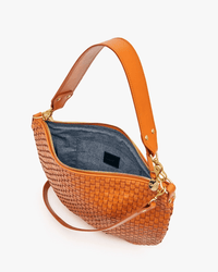 Clare V. Moyen Messenger in Natural Woven Checker 