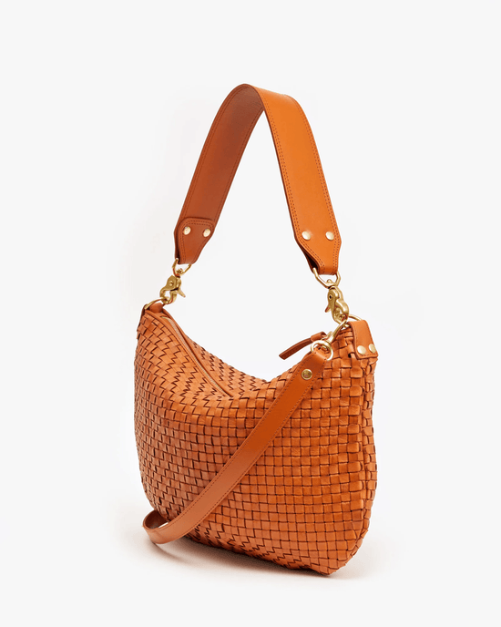 Clare V. Moyen Messenger in Natural Woven Checker 